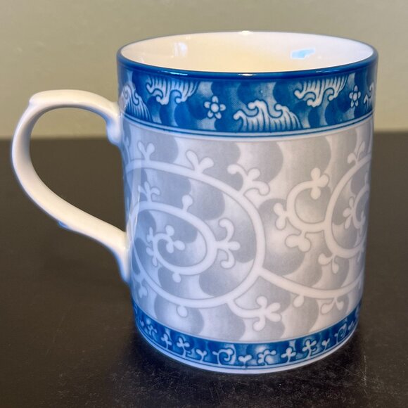 SEOKCHON LOKO Sweet Porcelain Cup / Mug ~ Blue & Gray. Water Aesthetic ~ Korea - Picture 2 of 11